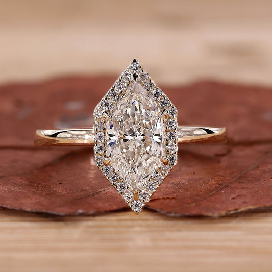 Dutch Marquise Ring - Halo Setting
