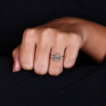 Dutch Marquise Ring with Pave Setting