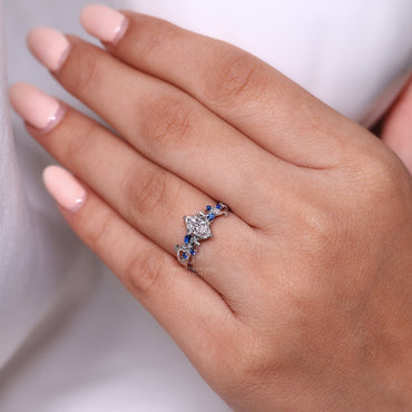 Nature Inspired Ring with Leaf and Vine Detailing