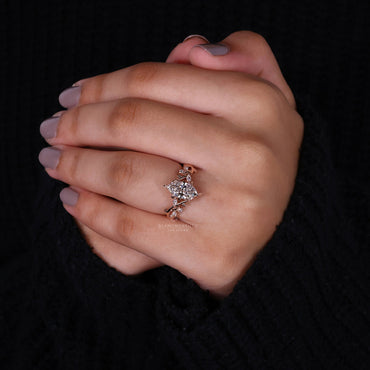Nature Inspired Engagement Ring Using Dutch Marquise Diamond