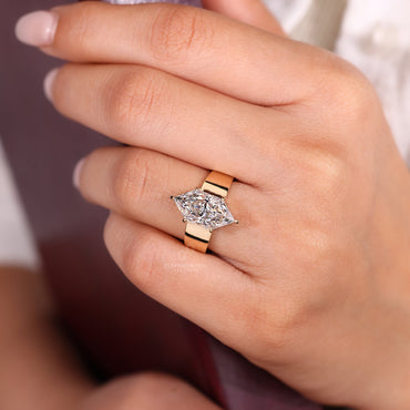 IGI Certified 4 - 6 CT Solitaire Dutch Marquise Engagement Ring