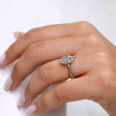 Dutch Marquise Cut Art Deco Engagement Ring