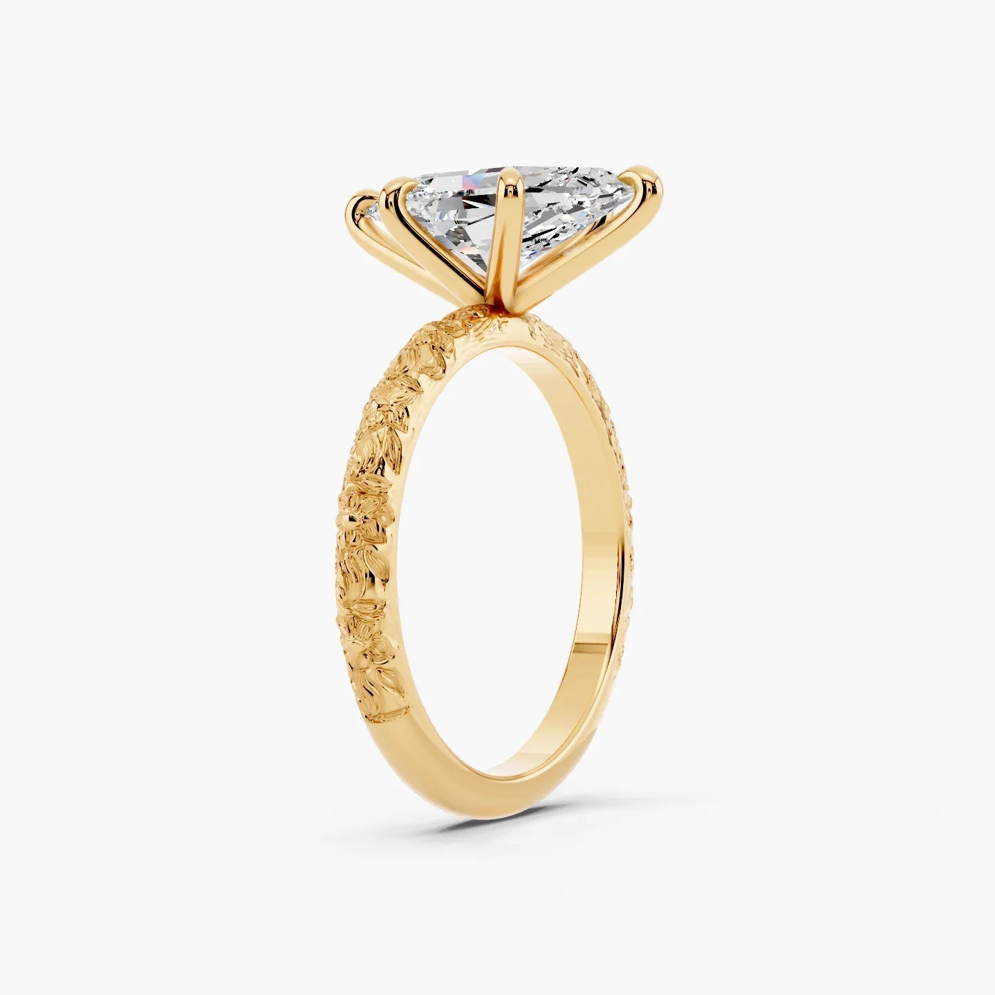 3.0CT Marquise Cut Moissanite Diamond Unique Vintage Engagement Ring
