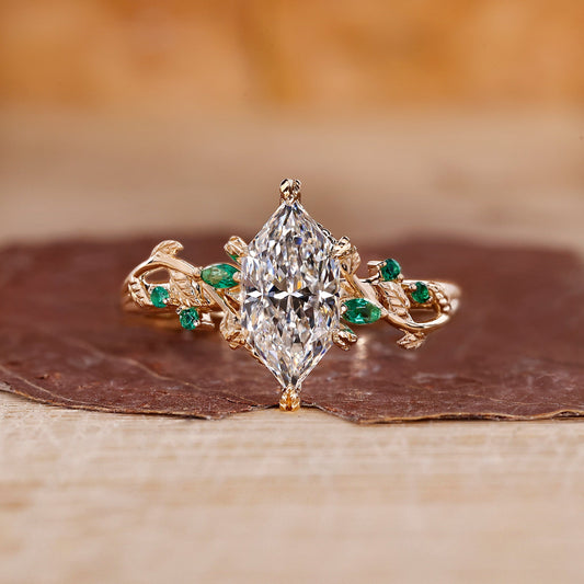 Nature Inspired Dutch Marquise Ring