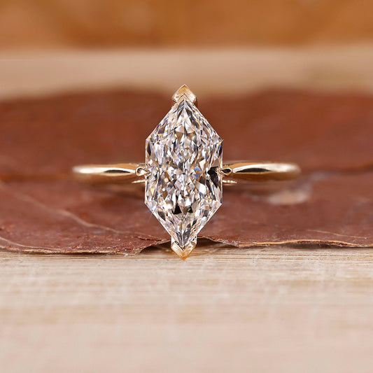Dutch Marquise Engagement Ring In Hidden Halo Style