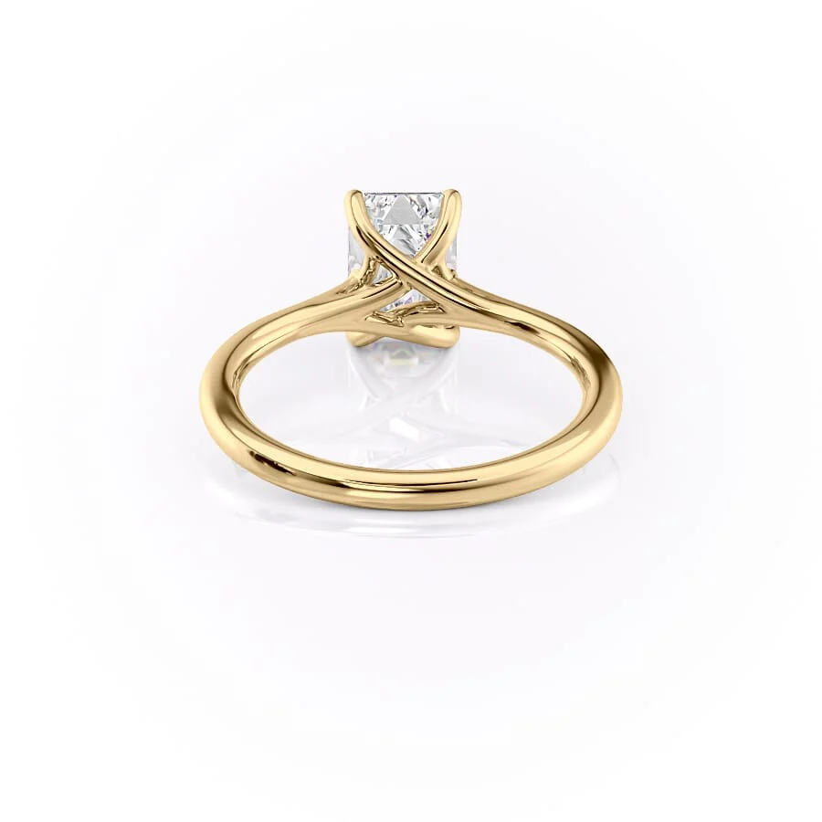 1.50 CT Emerald Cut Solitaire Moissanite Diamond Engagement Ring