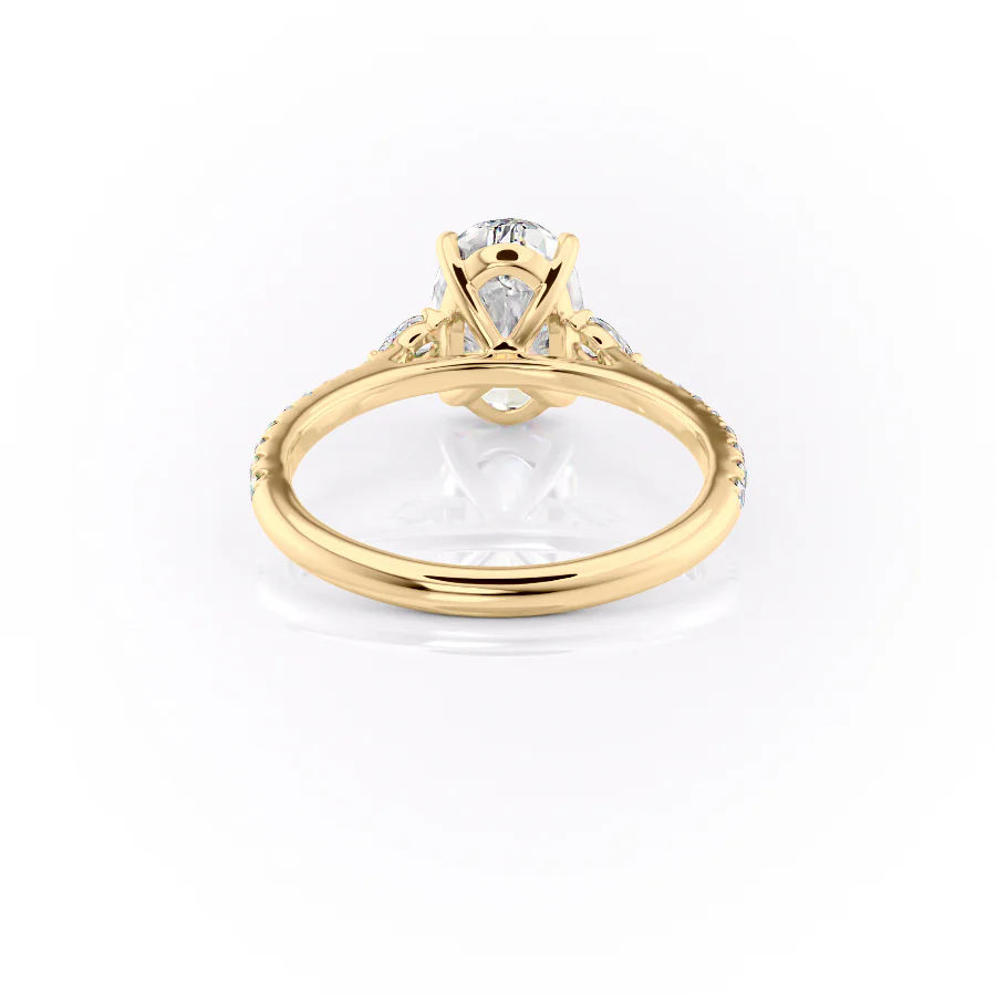 1.50 CT Oval Cut Three Stone Moissanite Diamond Engagement Ring