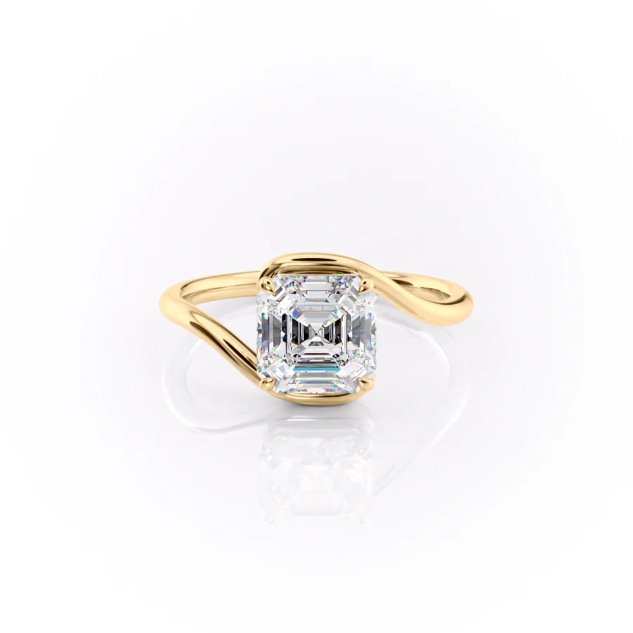 1.50 CT Asscher Cut Infinity Moissanite Diamond Engagement Ring