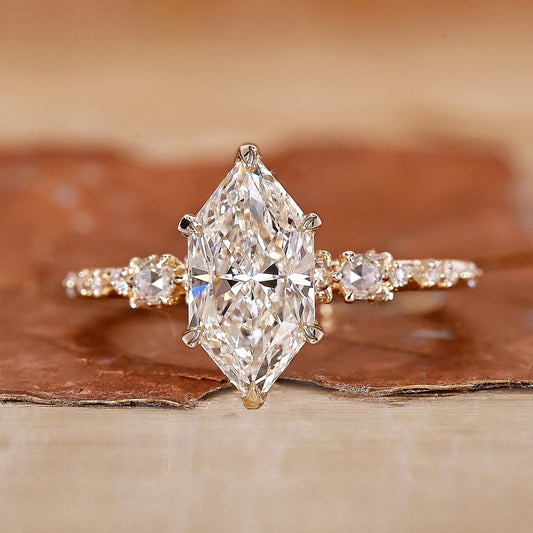 Dutch Marquise Ring with Pave Setting
