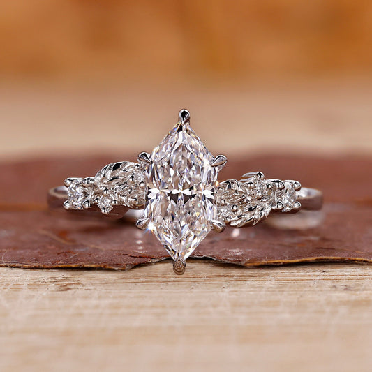 Dutch Marquise Engagement Ring in Vintage Style