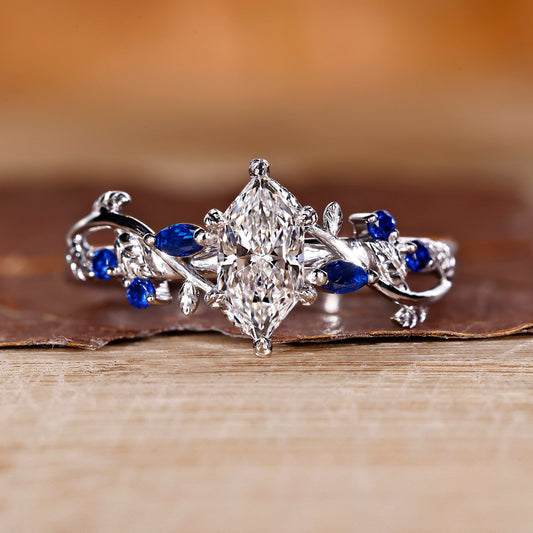 Nature Inspired Ring with Leaf and Vine Detailing