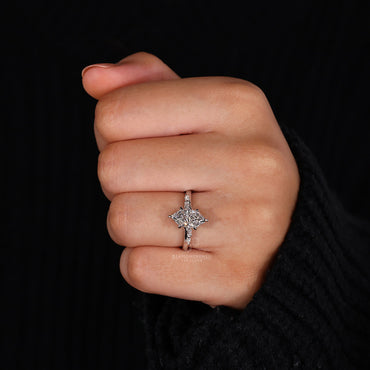 Dutch Marquise Ring - Pave Setting