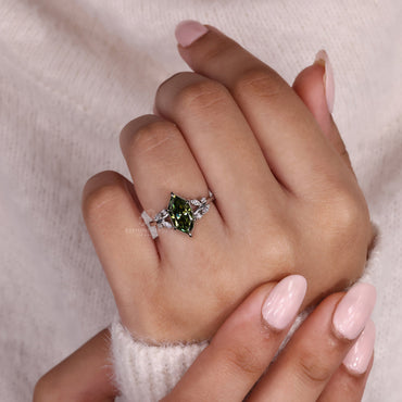 Dutch Marquise Ring with Nature Inspired Design