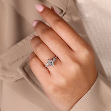 Dutch Marquise Engagement Ring in Vintage Style