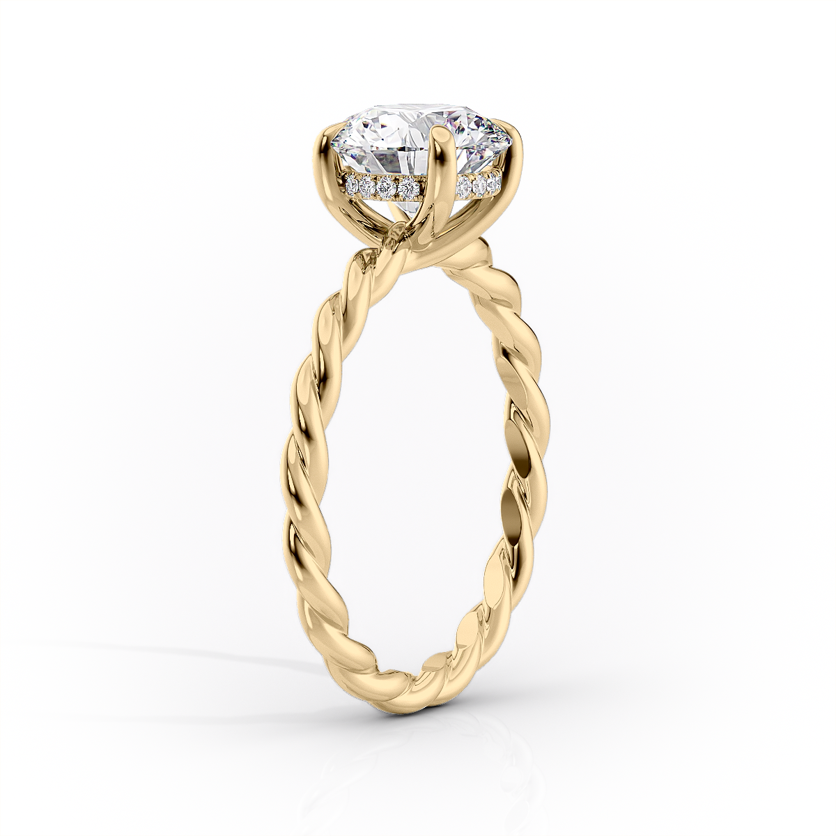 1.0CT Asscher Diamond Moissanite Braided Engagement Ring