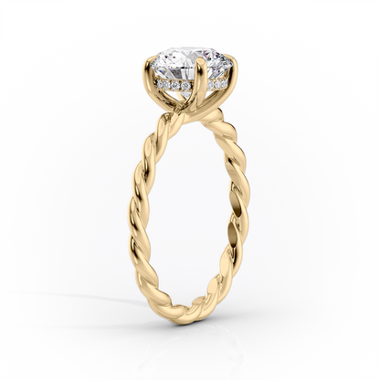 1.0CT Asscher Diamond Moissanite Braided Engagement Ring