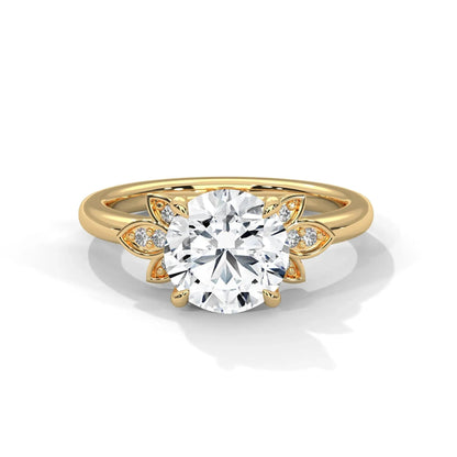 3.50 CT Round Cut Cluster Moissanite Diamond Engagement Ring