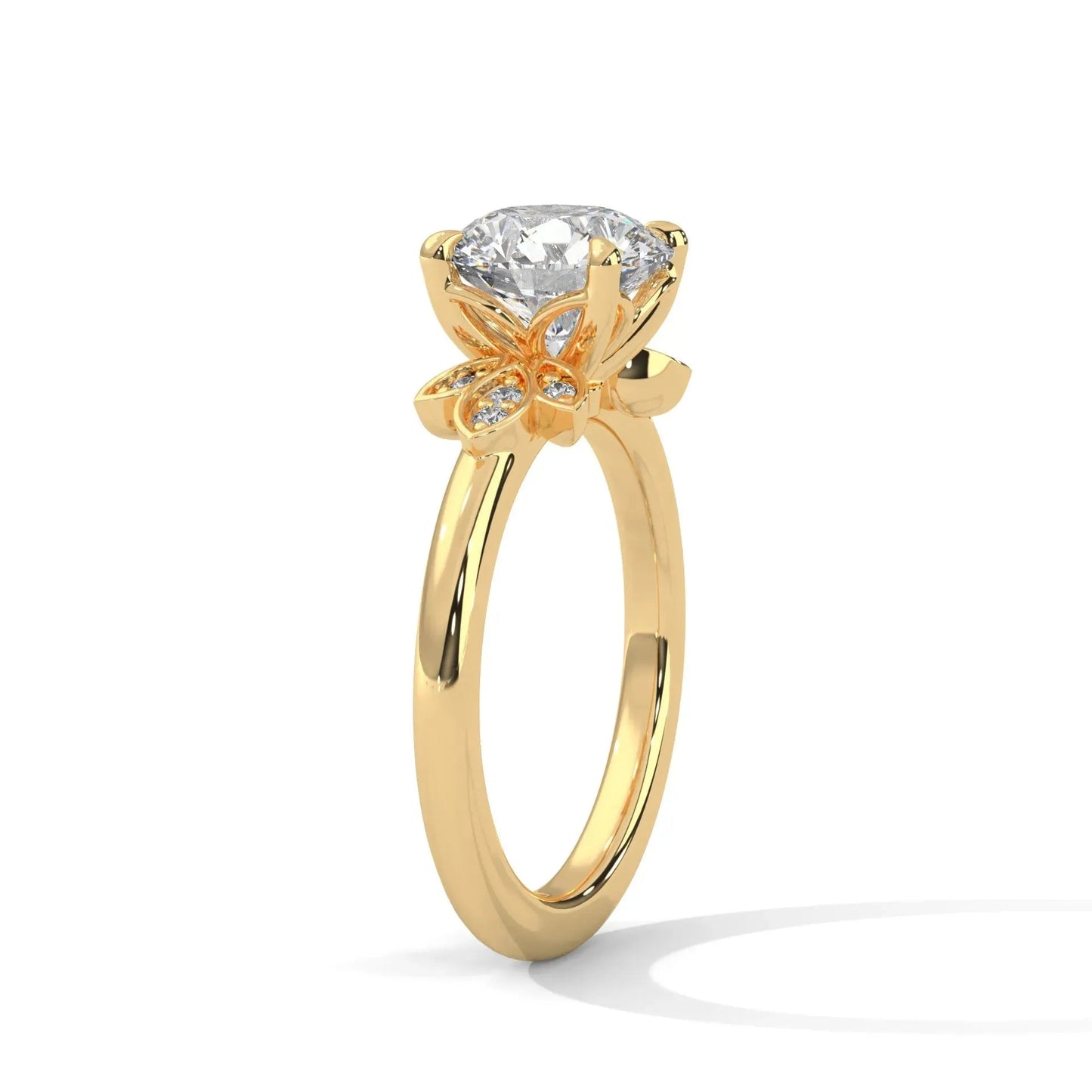 3.50 CT Round Cut Cluster Moissanite Diamond Engagement Ring
