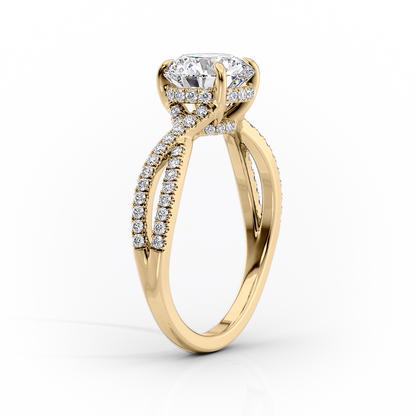 1.50 CT Asscher Cut Infinity Moissanite Diamond Engagement Ring