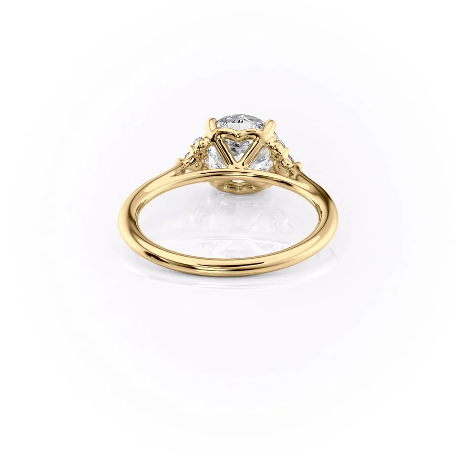 2.0CT Round Cut Moissanite Cluster Diamond Engagement Ring