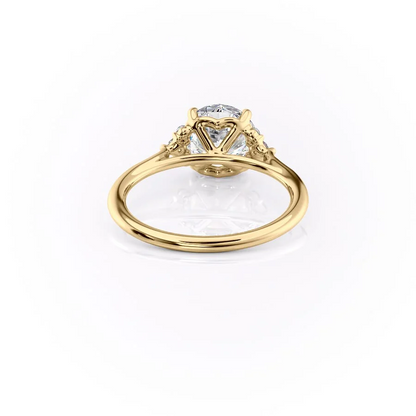 2.0CT Round Cut Moissanite Cluster Diamond Engagement Ring