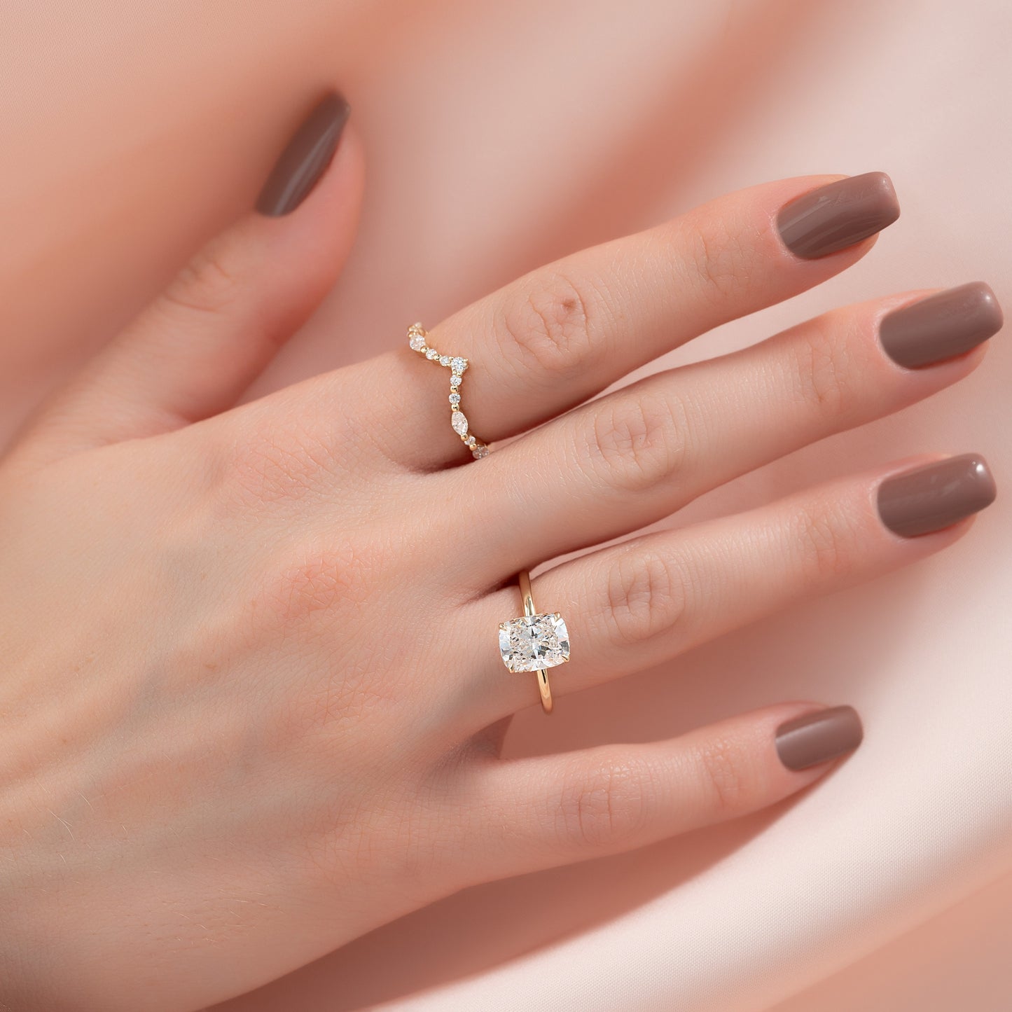 1.50 CT Elongated Cushion Cut Solitaire Moissanite Diamond Engagement Ring