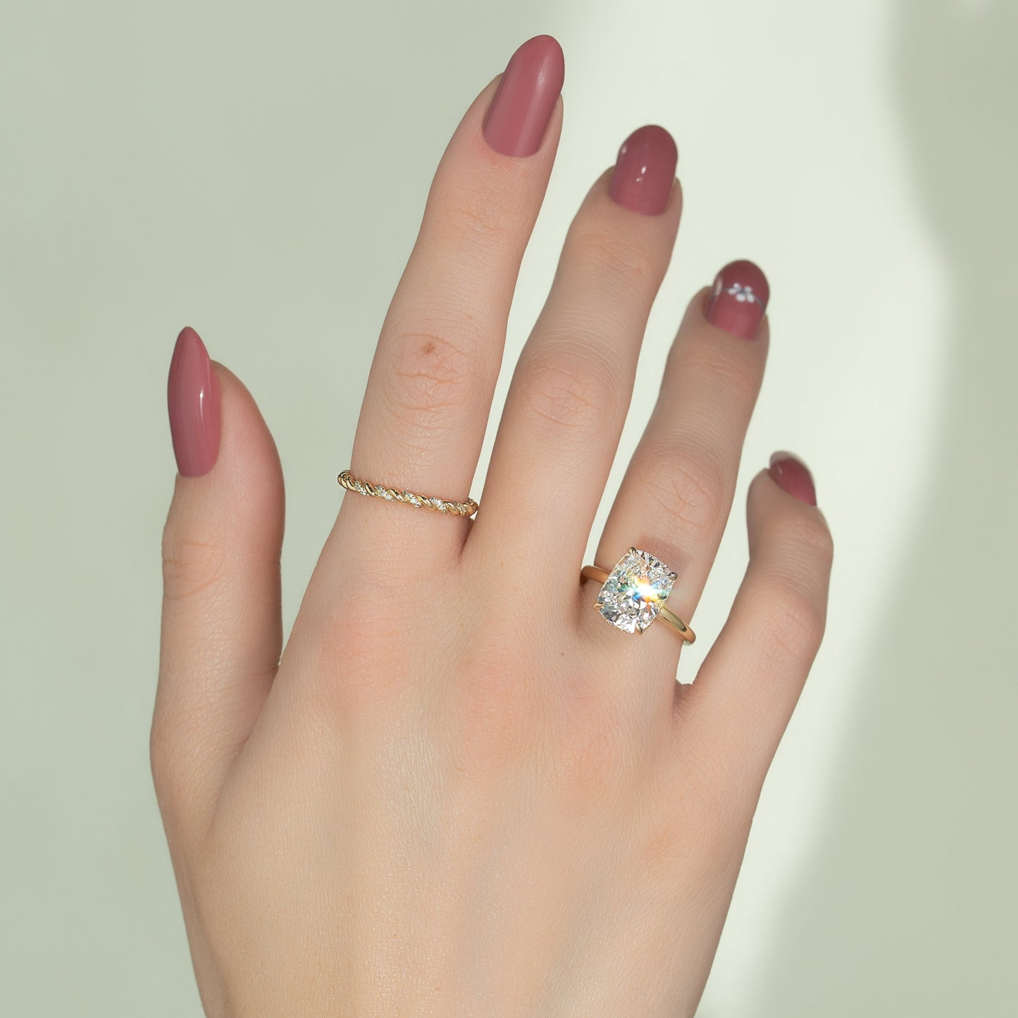 1.50 CT Elongated Cushion Cut Solitaire Moissanite Diamond Engagement Ring