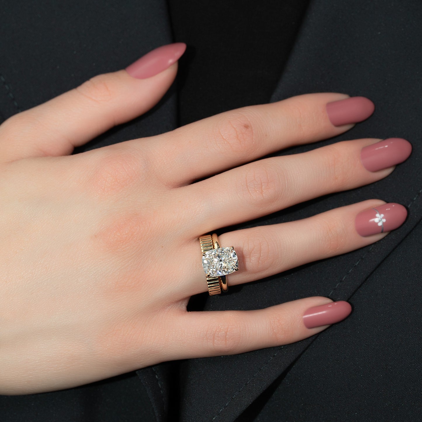 1.50 CT Elongated Cushion Cut Solitaire Moissanite Diamond Engagement Ring