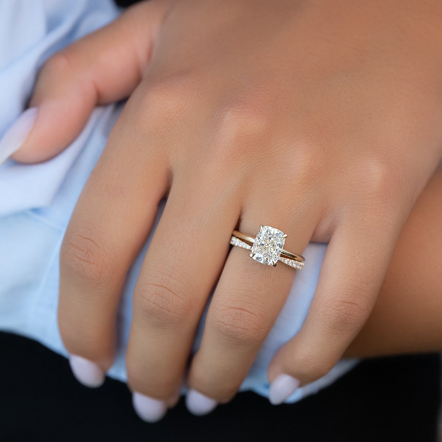 1.50 CT Elongated Cushion Cut  Moissanite Diamond Solitaire Engagement Ring