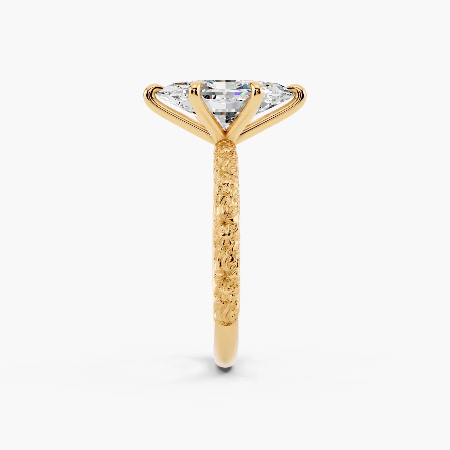 3.0CT Marquise Cut Moissanite Diamond Unique Vintage Engagement Ring