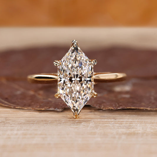 Hidden Halo Ring with Dutch Marquise Diamond