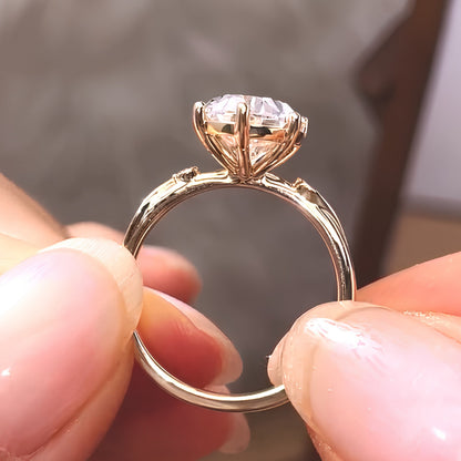 Unique Oval Cut With Round Cluster Moissanite Diamond