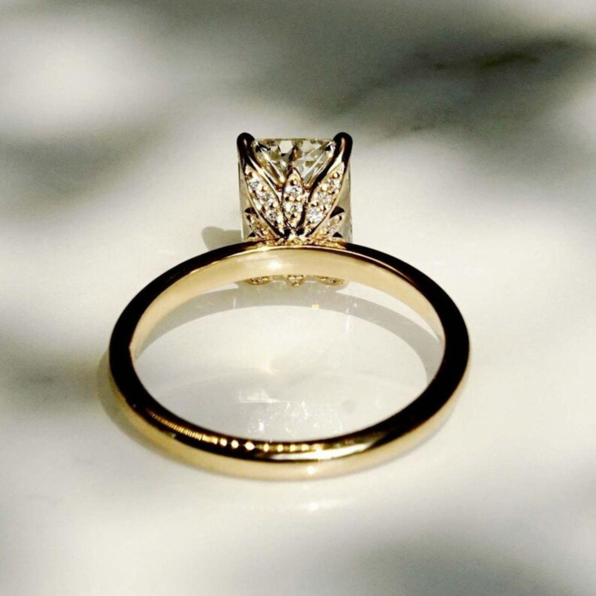 3 CT IGI Certified Elongated Radiant Cut Lab Diamond Engagement ring