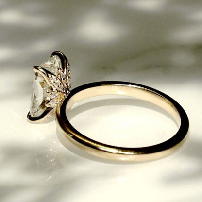 3 CT IGI Certified Elongated Radiant Cut Lab Diamond Engagement ring