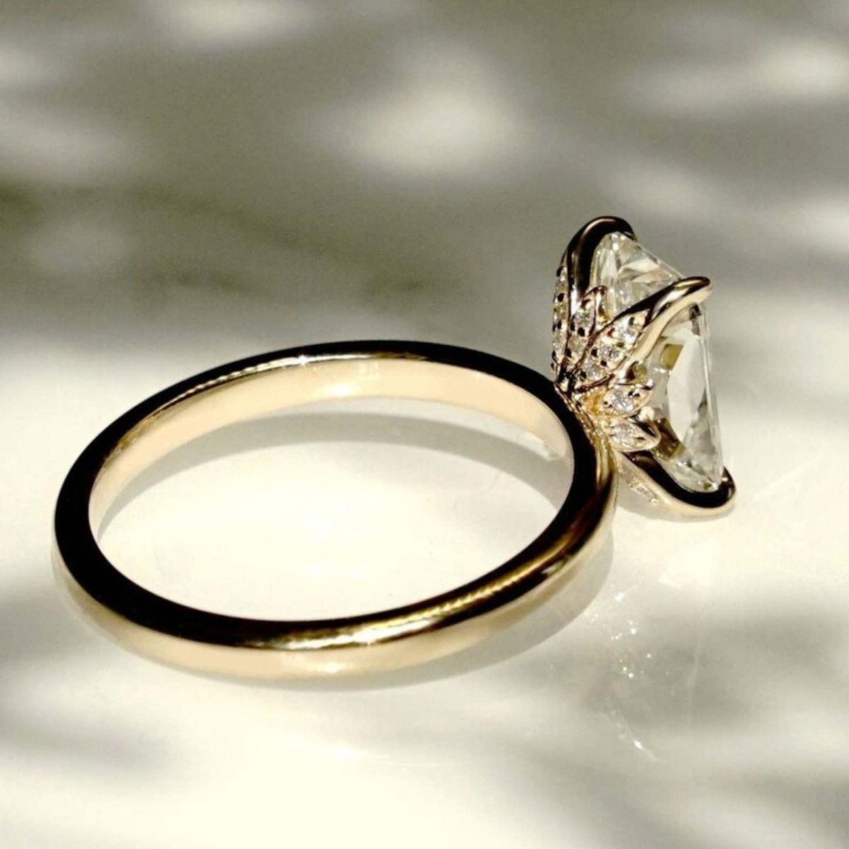 3 CT IGI Certified Elongated Radiant Cut Lab Diamond Engagement ring