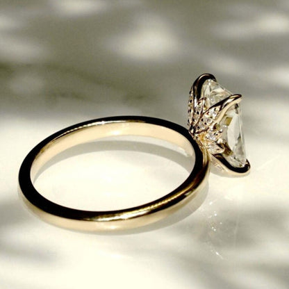 3 CT IGI Certified Elongated Radiant Cut Lab Diamond Engagement ring