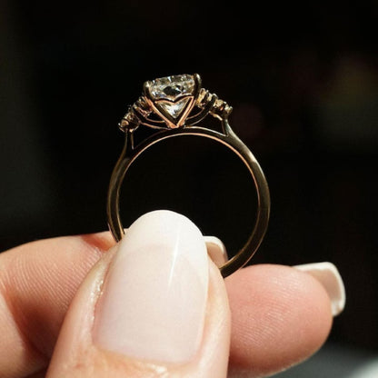 3.00 Ct Cushion Cut Moissanite Engagement Ring, Cushion Cut Ring, Elongated Cushion, Cushion Cut Ring for Her