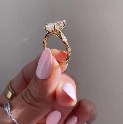 4 CT Marquise Cut Moissanite Diamond Engagement Ring