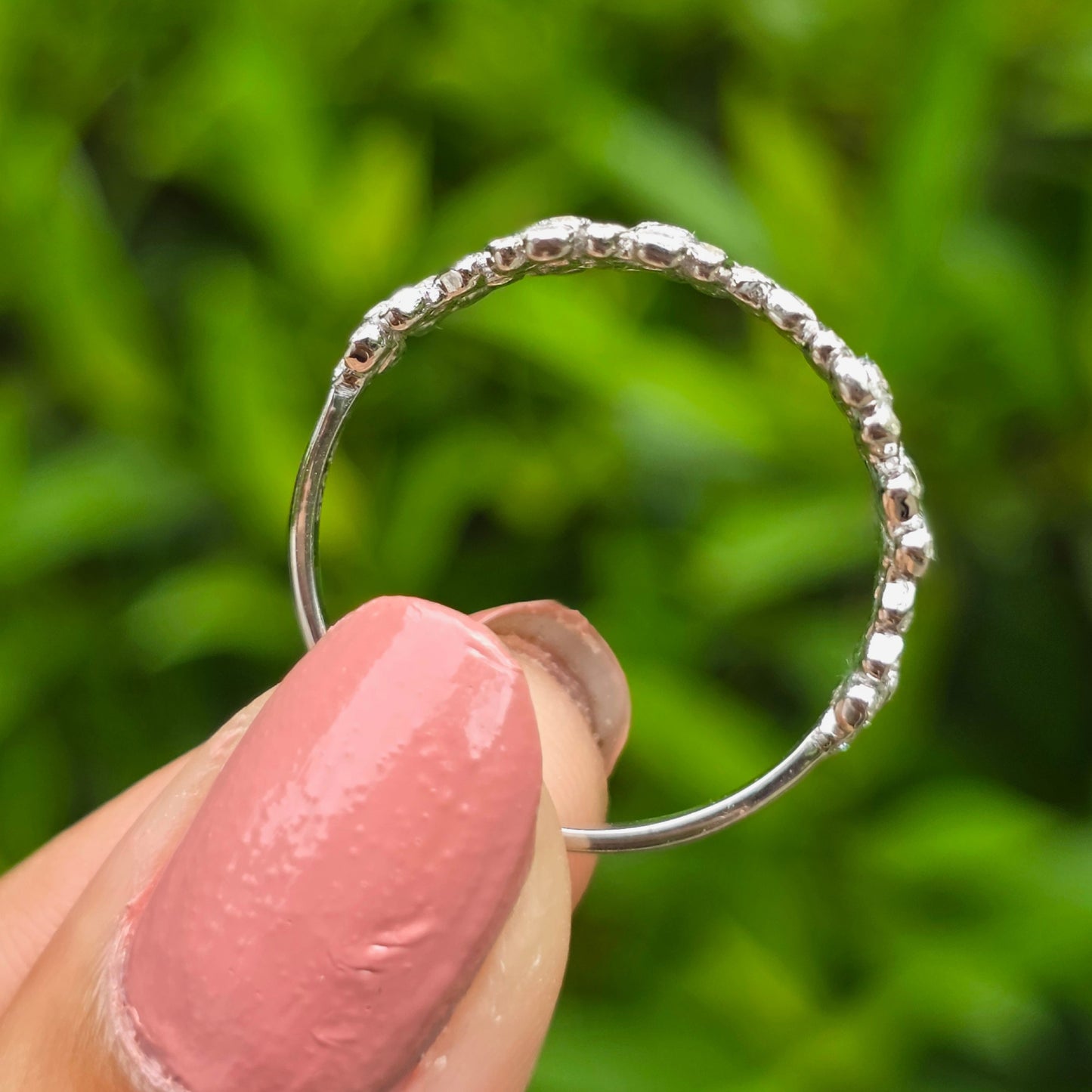 Wide Diamond Ring, Cluster Wedding Band, Dainty Flower Ring, Multi Stone Promise Band, Cocktail Ring, Unique Engagement Ring For Her