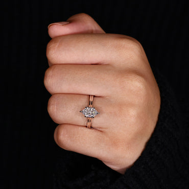 Dutch Marquise Ring with Dual Shank Setting