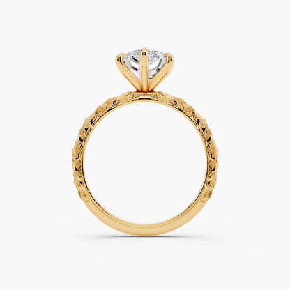 3.0CT Marquise Cut Moissanite Diamond Unique Vintage Engagement Ring