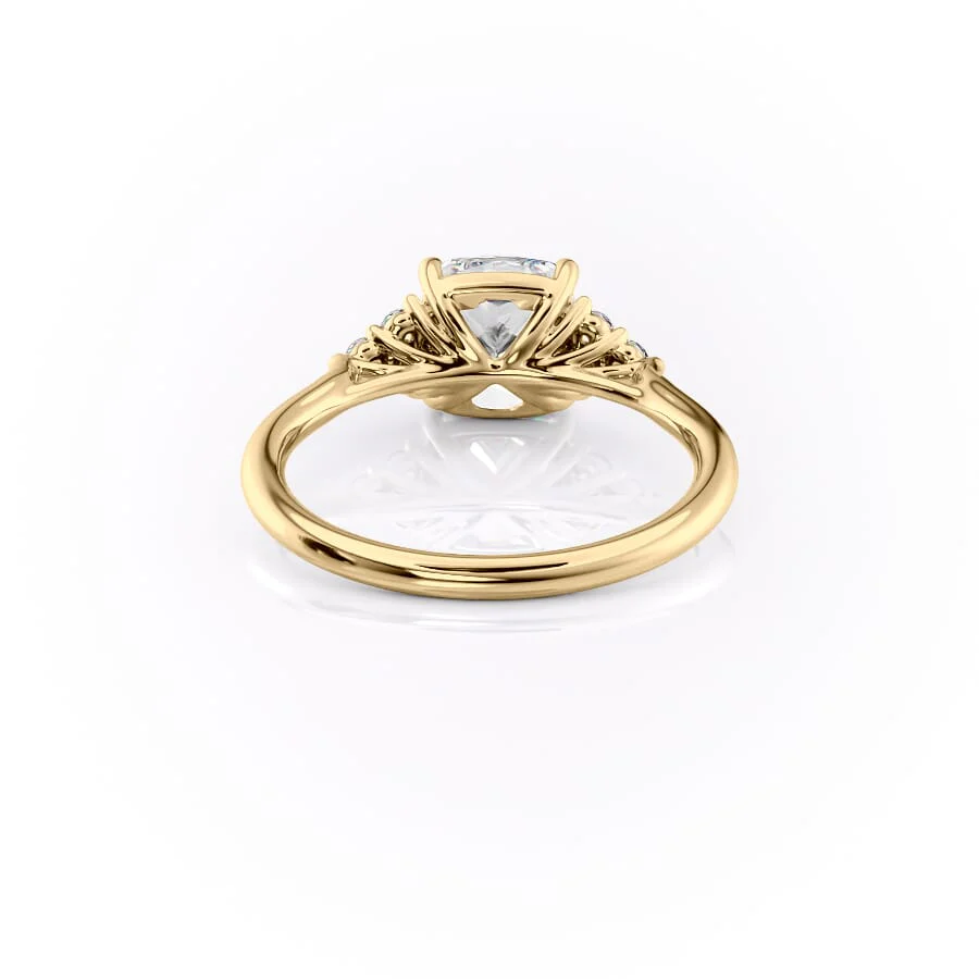 1.50 CT Cushion Cut Cluster Moissanite Diamond Engagement Ring