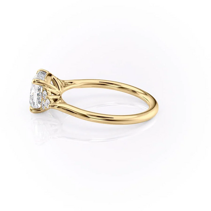 1.50 CT Cushion Cut Cluster Moissanite Diamond Engagement Ring