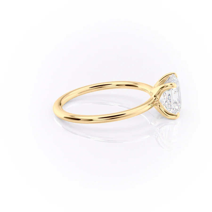 1.0CT Asscher Cut Diamond Moissanite Solitaire Engagement Ring