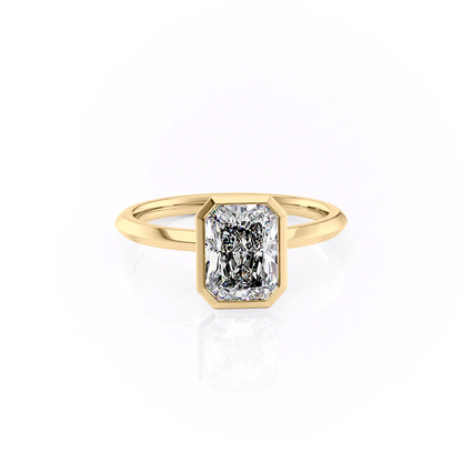 1.50 CT Radiant Cut Bezel Moissanite Diamond Engagement Ring