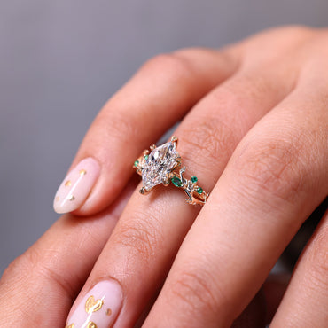 Nature Inspired Dutch Marquise Ring