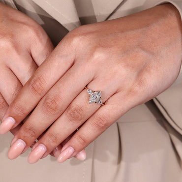Dutch Marquise Ring With Tapered Shank Band