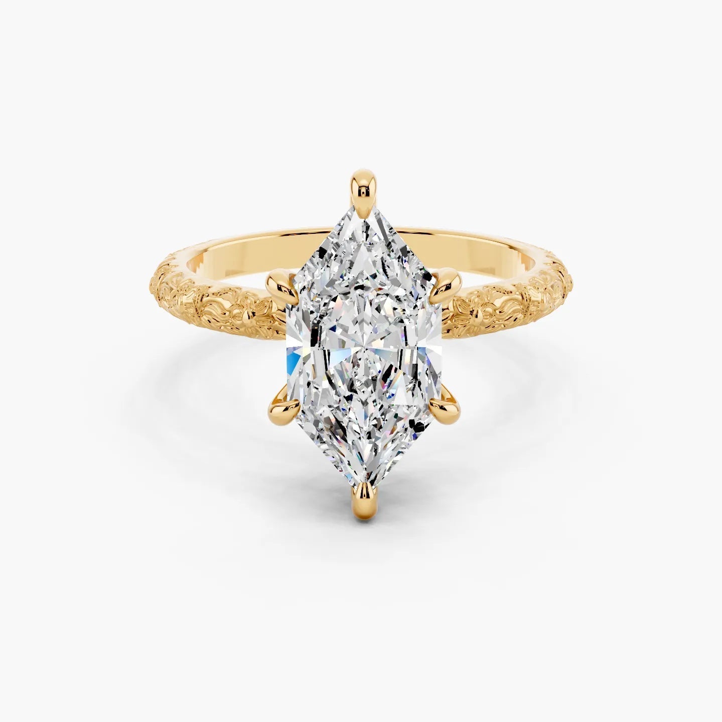 3.0CT Marquise Cut Moissanite Diamond Unique Vintage Engagement Ring