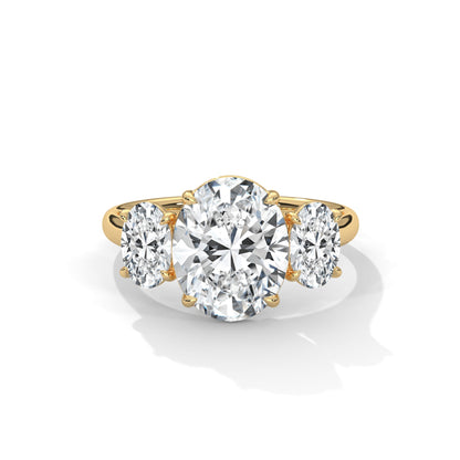 1.50 CT Oval Cut Three Stone Moissanite Diamond Engagement Ring