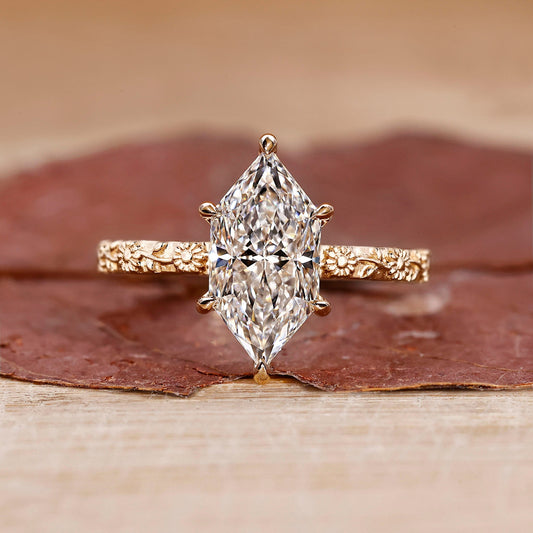 Dutch Marquise Cut Art Deco Engagement Ring